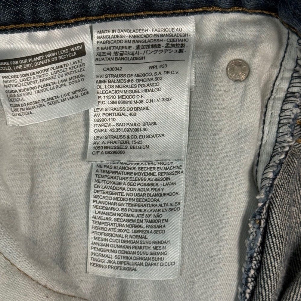 Levi's 559 Relaxed Straight Jeans Mens 42x27 Dark Wash Denim Blue Pants - Picture 11 of 16